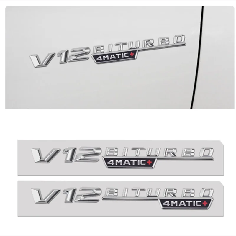 Car Chrome 3D Letters Label V12 BITURBO 4MATIC+ For Mercedes Benz AMG C43 C63 C63S E43 E53 E63S S65L Front Fender Side Stickers
Car Chrome 3D Letters Label V12 BITURBO 4MATIC+ For Mercedes Benz AMG C43 C63 C63S E43 E53 E63S S65L Front Fender Side Stickers