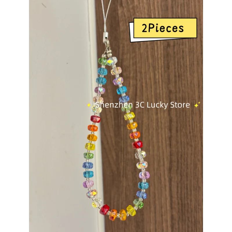 2PCS INS Cute Bling Color Bead Phone Charm Chain For Case For CCD Straps Accessories Anti-Lost Keychain Lanyard Pendant Jewelry
2PCS INS Cute Bling Color Bead Phone Charm Chain For Case For CCD Straps Accessories Anti-Lost Keychain Lanyard Pendant Jewelry