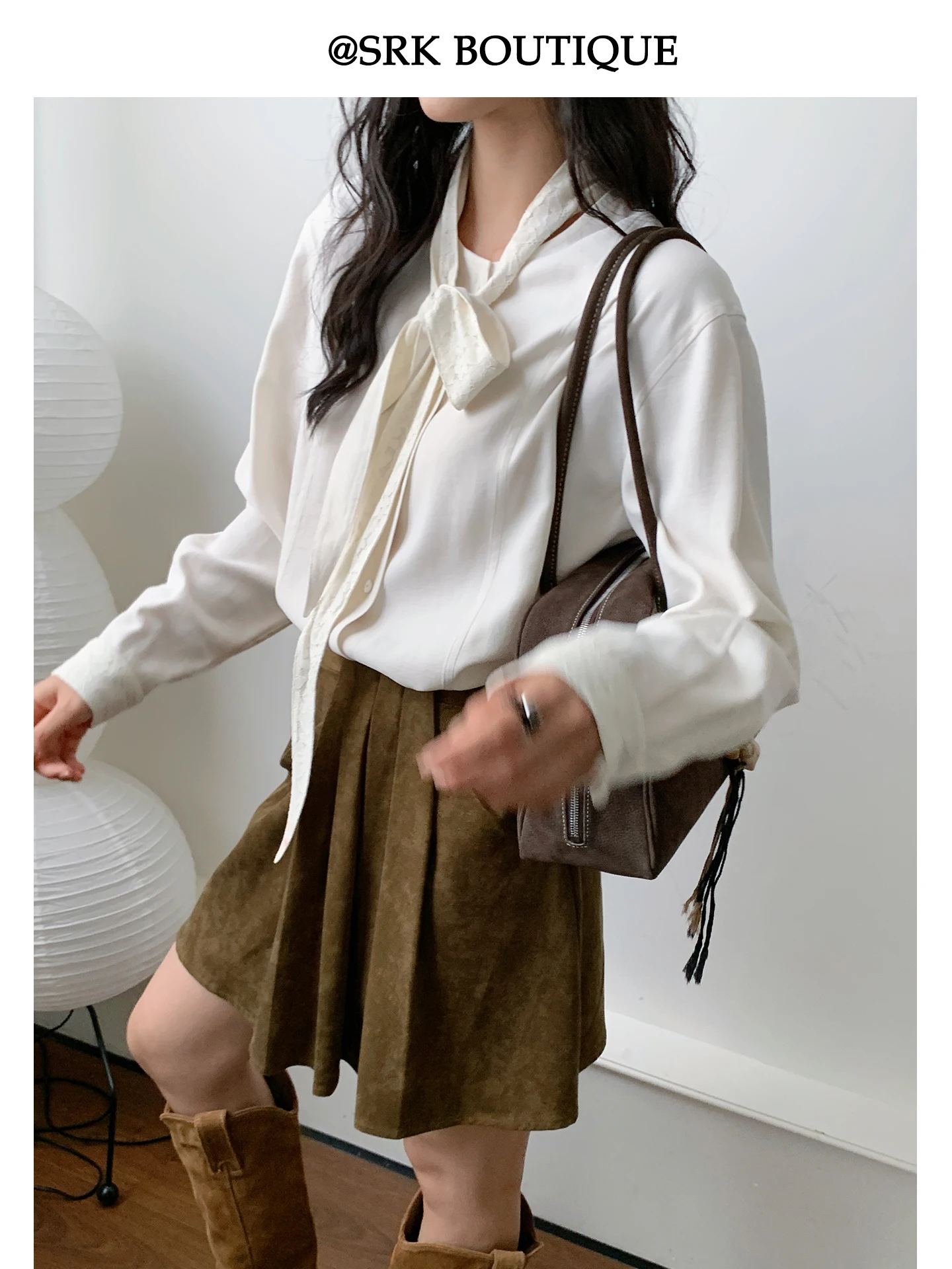 Женская блузка SRK Ele с бантом, свободного кроя, для офиса, с эффектом похудения, с длинным рукавом, модная, деловая, повседневная
Женская блузка SRK Ele с бантом, свободного кроя, для офиса, с эффектом похудения, с длинным рукавом, модная, деловая, повседневная