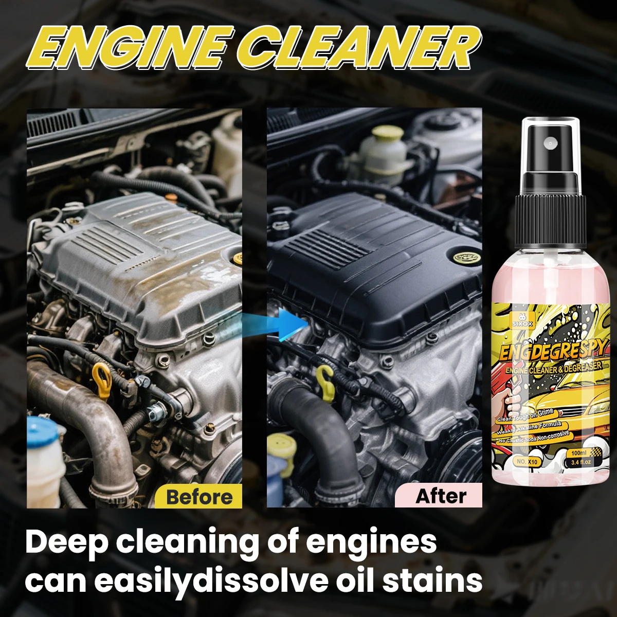Обезжириватель двигателя для очистки автомобиля, глубокое обезжиривание и защита от блеска для автомобильных отделений двигателя, удаление тяжелого масла и пыли X10
Обезжириватель двигателя для очистки автомобиля, глубокое обезжиривание и защита от блеска для автомобильных отделений двигателя, удаление тяжелого масла и пыли X10