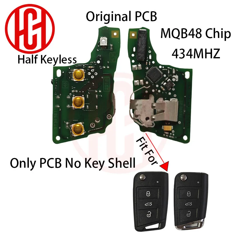 OEM PCB For VW Seat Leon Ateca Golf7 MK7 Touran Polo Tiguan Skoda Octavia MQB48 434MHz For VW Remote Car Key 5G6959752AB BB AG
OEM PCB For VW Seat Leon Ateca Golf7 MK7 Touran Polo Tiguan Skoda Octavia MQB48 434MHz For VW Remote Car Key 5G6959752AB BB AG
