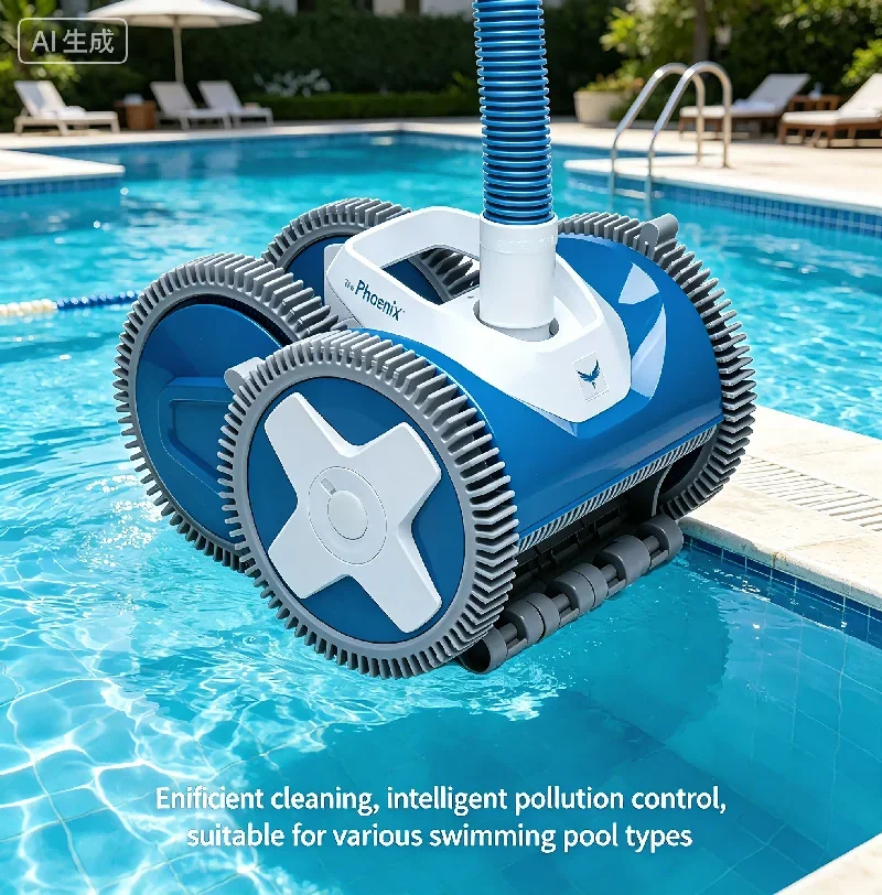 Hayward Phoenix 4X Inground Pool Cleaner - 4-Wheel Suction Side Vacuum with Mechanical Steering & Rubber Tires
Hayward Phoenix 4X Inground Pool Cleaner - 4-Wheel Suction Side Vacuum with Mechanical Steering & Rubber Tires