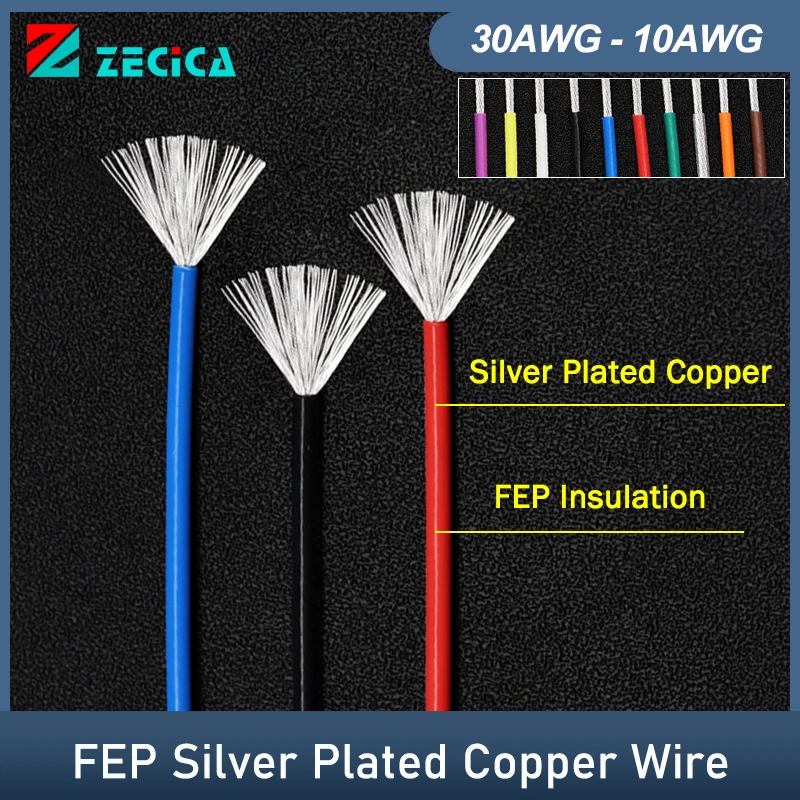 1Meter FEP Silver Plated Wires 30 28 26 24 22 20 18 17 15 14 13 10AWG HiFi Audio Headphone High Purity OFC Electric Copper Cable
1Meter FEP Silver Plated Wires 30 28 26 24 22 20 18 17 15 14 13 10AWG HiFi Audio Headphone High Purity OFC Electric Copper Cable