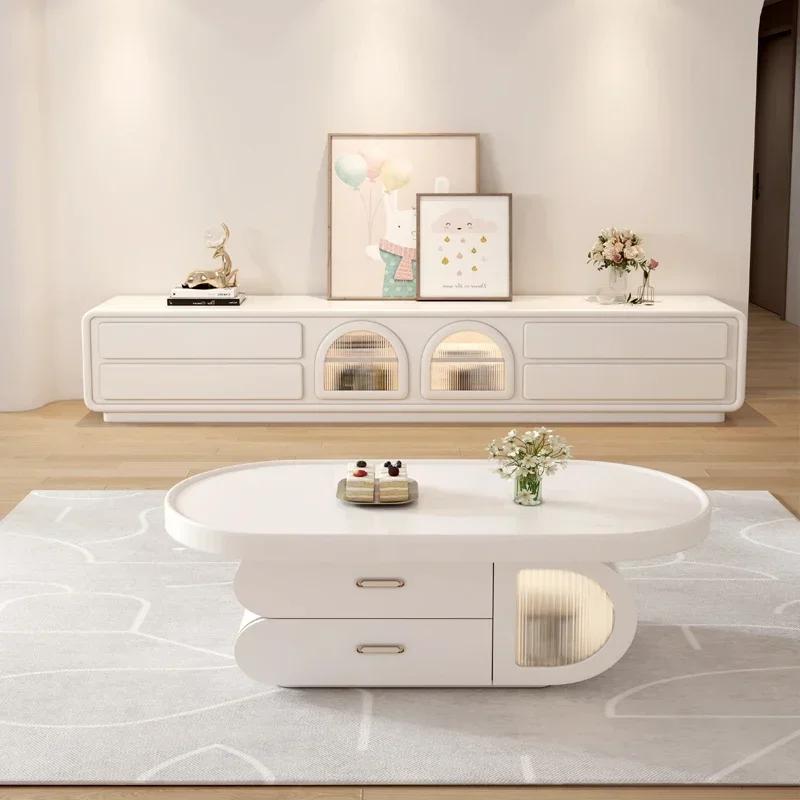 /luxury Living room home Cream style small sized coffee table TV cabinet combination oval living room home white high feeling
/luxury Living room home Cream style small sized coffee table TV cabinet combination oval living room home white high feeling
