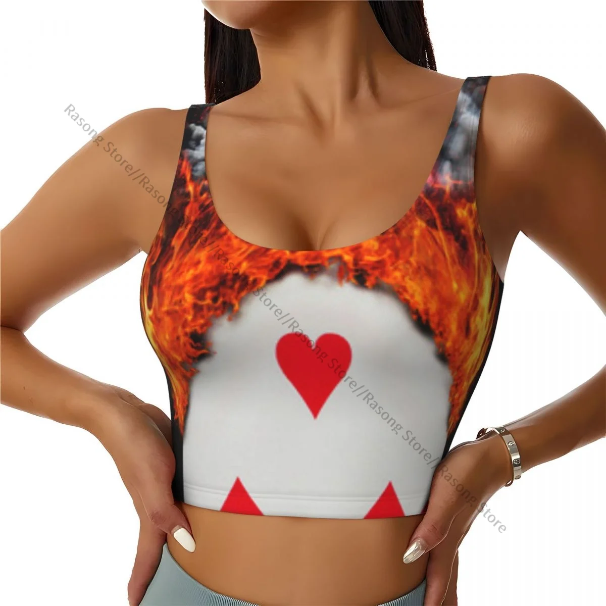 Women Sexy Sports Vest Playing Card With Fire And Smoke Female Streetwear Sport Lingerie Tee Crop Top
Women Sexy Sports Vest Playing Card With Fire And Smoke Female Streetwear Sport Lingerie Tee Crop Top
