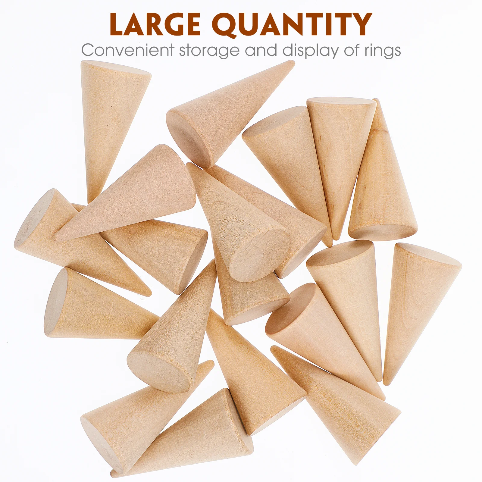 20pcs Wood Cone Ring Stand Jewelry Display Holder For Rings Organizer Showcase Rack Finger Ring Storage Bracket
20pcs Wood Cone Ring Stand Jewelry Display Holder For Rings Organizer Showcase Rack Finger Ring Storage Bracket