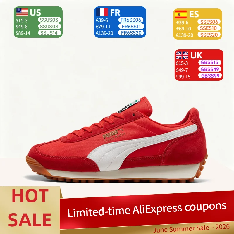 Puma Easy Rider: Shock-Absorbing, Comfortable, Premium, Lightweight, Minimalist Low-Top Casual Sneakers (Unisex) - Red 399028-01
Puma Easy Rider: Shock-Absorbing, Comfortable, Premium, Lightweight, Minimalist Low-Top Casual Sneakers (Unisex) - Red 399028-01