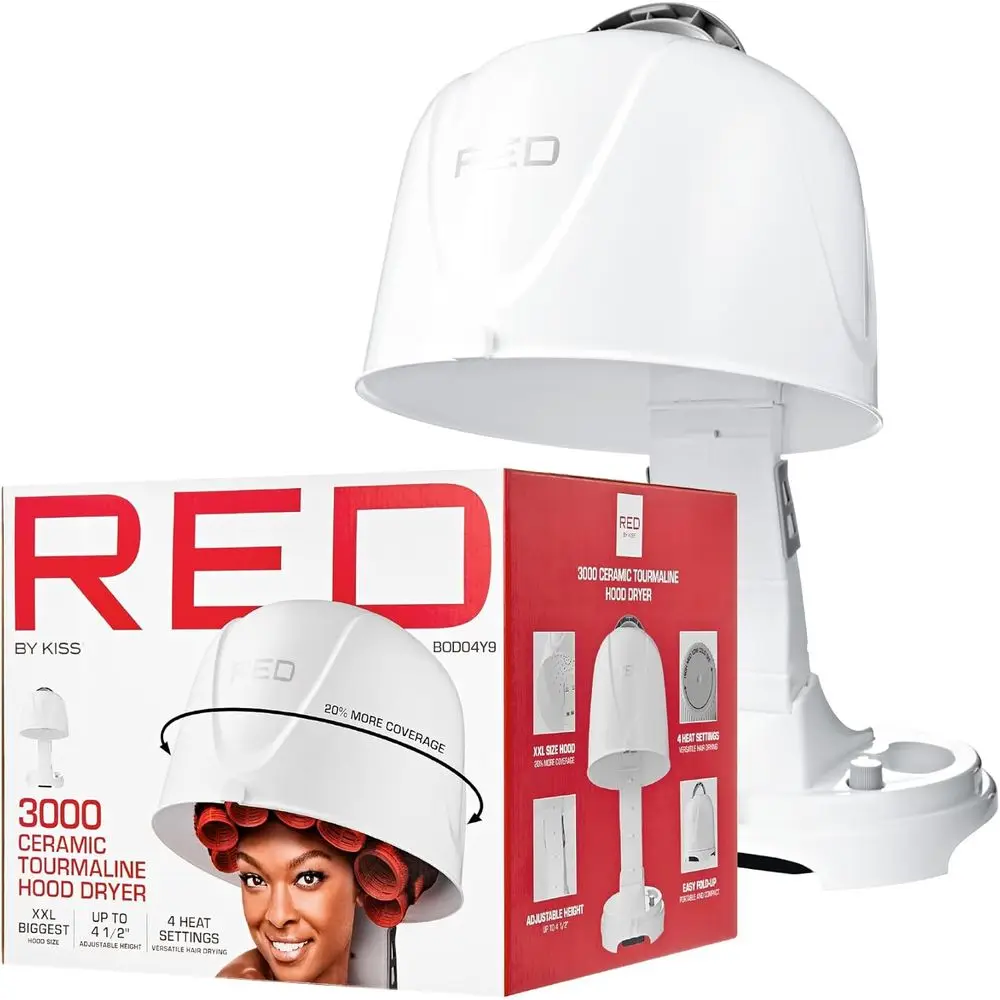 Adjustable Height Professional Hood Dryer with 4 Heat Settings, 1875W for Home and Salon Use
Adjustable Height Professional Hood Dryer with 4 Heat Settings, 1875W for Home and Salon Use
