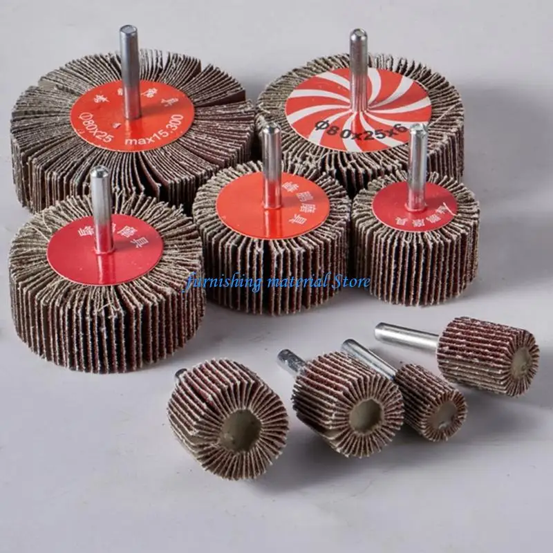 Y5GD 10Pcs Sanding Flap Wheel 80 With 6Mm Mandrel Rod Abrasive Sandpaper Polishing Tools 16-80Mm For Rotary Tool
Y5GD 10Pcs Sanding Flap Wheel 80 With 6Mm Mandrel Rod Abrasive Sandpaper Polishing Tools 16-80Mm For Rotary Tool