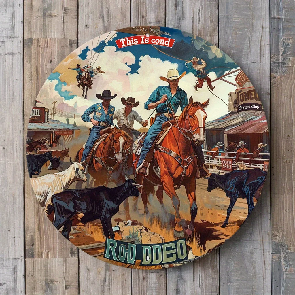Rodeo-Themed Aluminum Wall Sign, Cowboy & Livestock Design, Perfect for Home Decor, Parties, and Gifts, Decorative Wall Poster
Rodeo-Themed Aluminum Wall Sign, Cowboy & Livestock Design, Perfect for Home Decor, Parties, and Gifts, Decorative Wall Poster