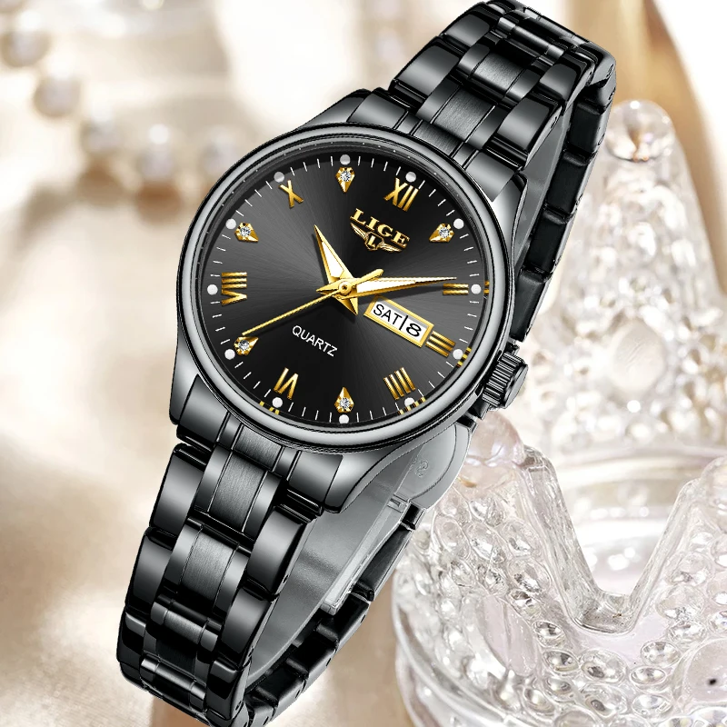 LIGE Elegant Quartz Woman Watch Fashion Classic Luxury Simple Casual Ladies Waterproof Auto Date Week Watches for Women Gift Box
LIGE Elegant Quartz Woman Watch Fashion Classic Luxury Simple Casual Ladies Waterproof Auto Date Week Watches for Women Gift Box