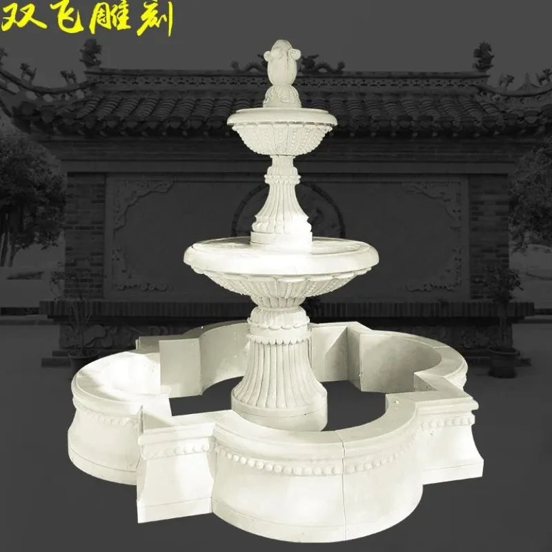 White marble European bead flowing water fountain outdoor garden garden small landscape marble fountain outdoor
White marble European bead flowing water fountain outdoor garden garden small landscape marble fountain outdoor