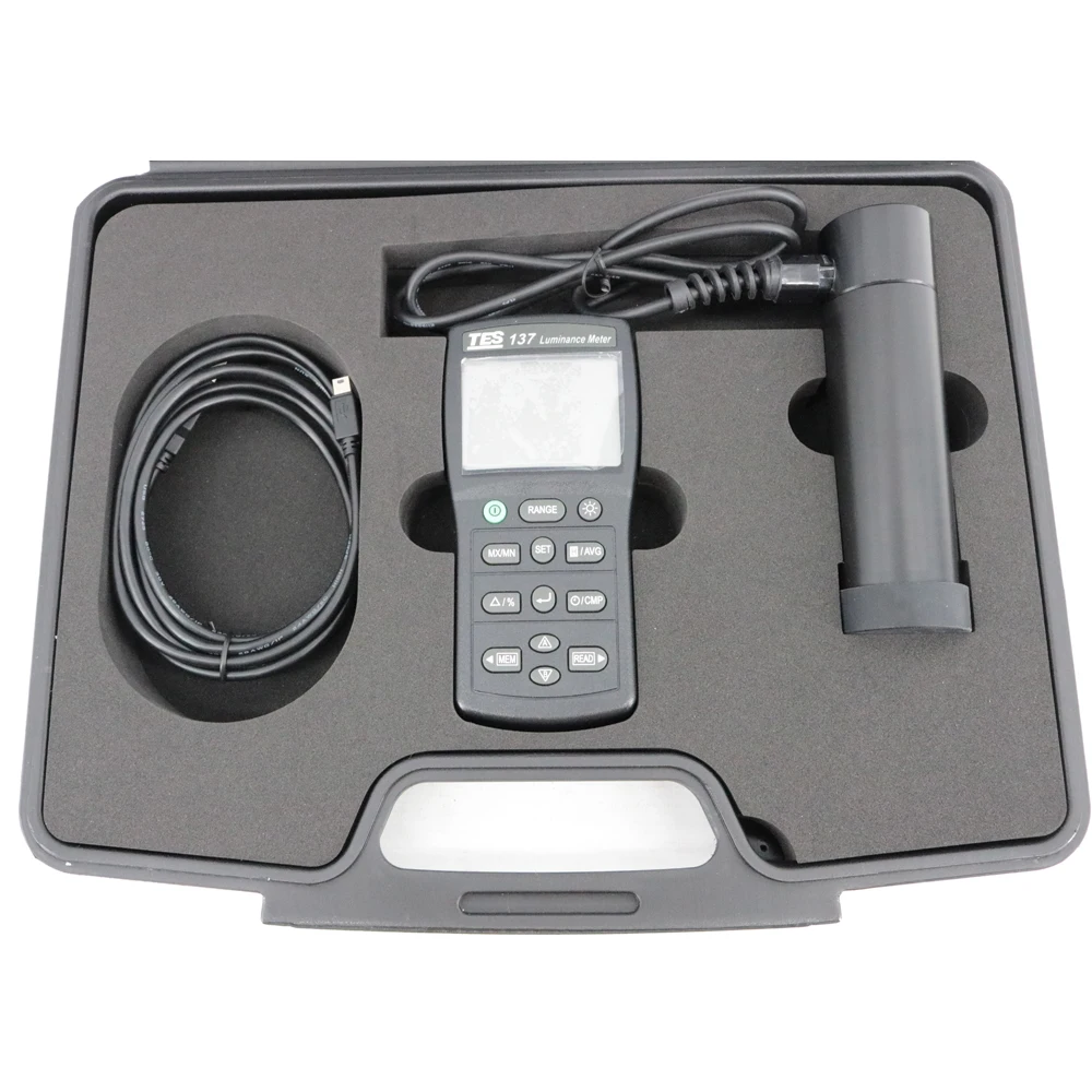 TES-137 Luminance Meter Lux Meter Light Meter with Dual Display 0.01 to 1999k Cd/m2
TES-137 Luminance Meter Lux Meter Light Meter with Dual Display 0.01 to 1999k Cd/m2