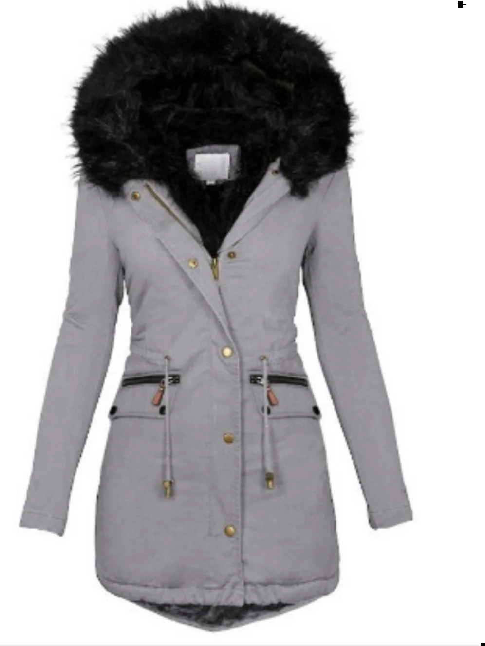 Теплое стеганое хлопковое пальто средней длины на молнии с капюшоном и меховым воротником Street Sle, женское пальто Faion Thiened Long Sve
Теплое стеганое хлопковое пальто средней длины на молнии с капюшоном и меховым воротником Street Sle, женское пальто Faion Thiened Long Sve