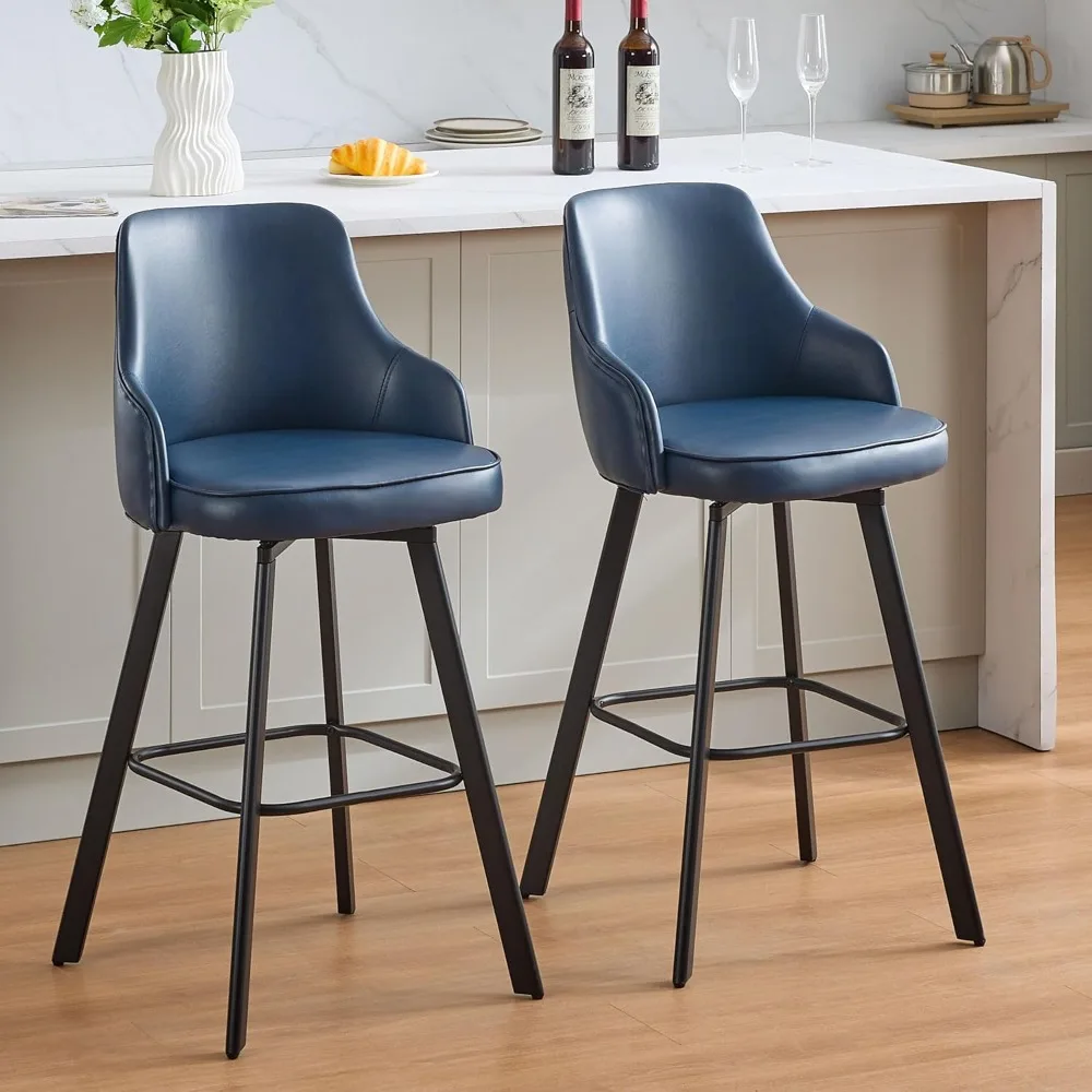 Stools Set of 2, 30" Swivel Bar Height Bar stools with High Back, Faux Leather Kitchen Barstools Bar Height for Kitchen.
Stools Set of 2, 30" Swivel Bar Height Bar stools with High Back, Faux Leather Kitchen Barstools Bar Height for Kitchen.