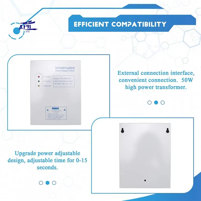 AF91-208CK-D AC 110-240V DC 12V/5A Door Access Control System Switching Supply Power UPS Power Supply 
AF91-208CK-D AC 110-240V DC 12V/5A Door Access Control System Switching Supply Power UPS Power Supply