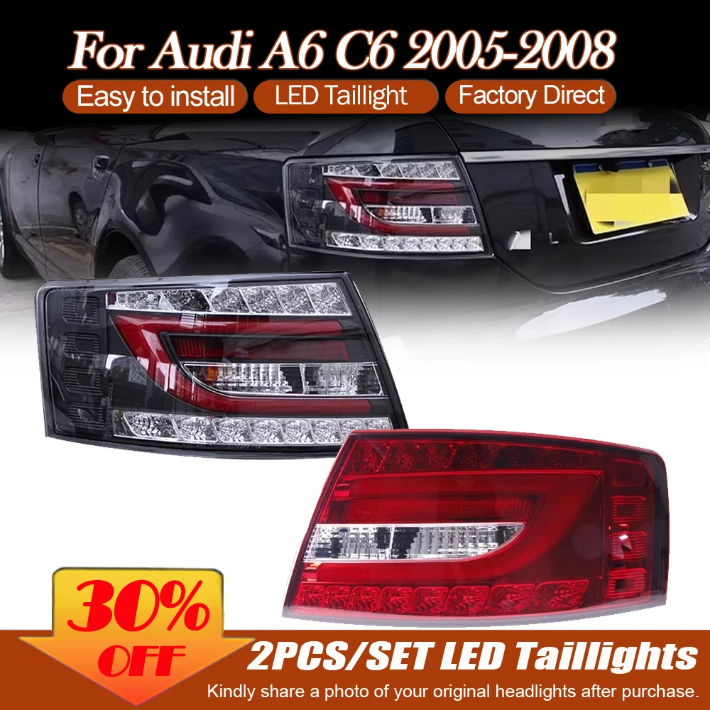 TailLights Assmebly For Audi A6 2005 2006 2007 2008 A6L C6 LED TailLamps DRL Turn Signal Brake Reverse Fog lamp Auto Accessories
TailLights Assmebly For Audi A6 2005 2006 2007 2008 A6L C6 LED TailLamps DRL Turn Signal Brake Reverse Fog lamp Auto Accessories