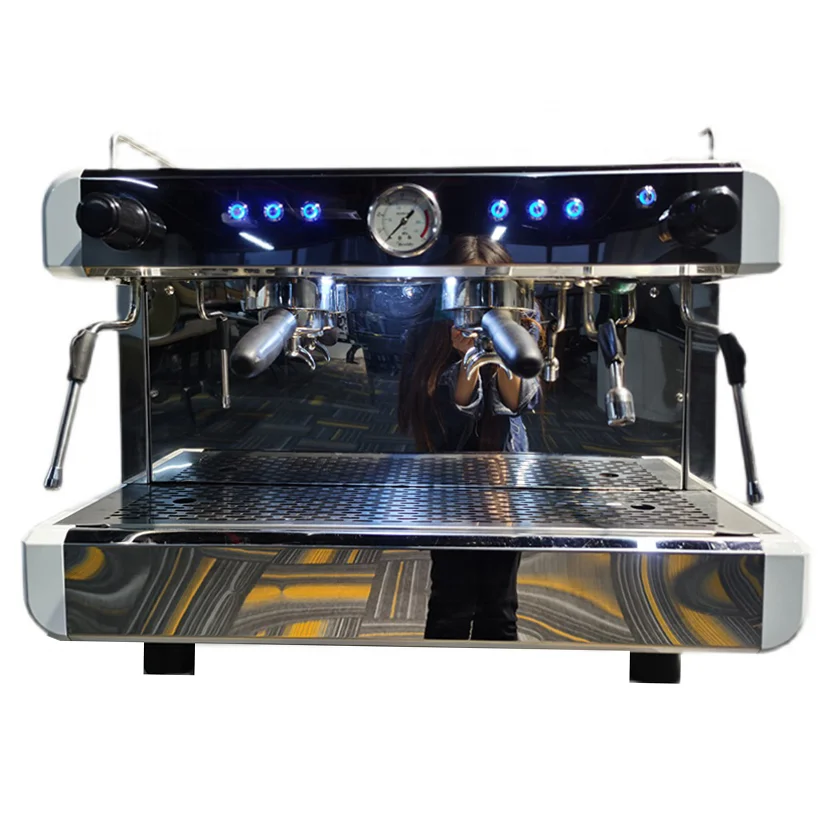Commercial Two Groups 9 Bar Stainless Steel Coffee Machine Semi Espresso Coffee Machine for Coffee Shop
Commercial Two Groups 9 Bar Stainless Steel Coffee Machine Semi Espresso Coffee Machine for Coffee Shop