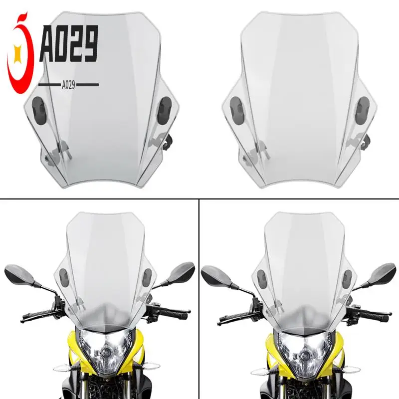 A029-Front Wind Deflectors Windscreen For Yamaha MT07 MT09 HONDA CBR600RR CB1000R GXSR 600 750 BMW Ducati 40X37cm
A029-Front Wind Deflectors Windscreen For Yamaha MT07 MT09 HONDA CBR600RR CB1000R GXSR 600 750 BMW Ducati 40X37cm