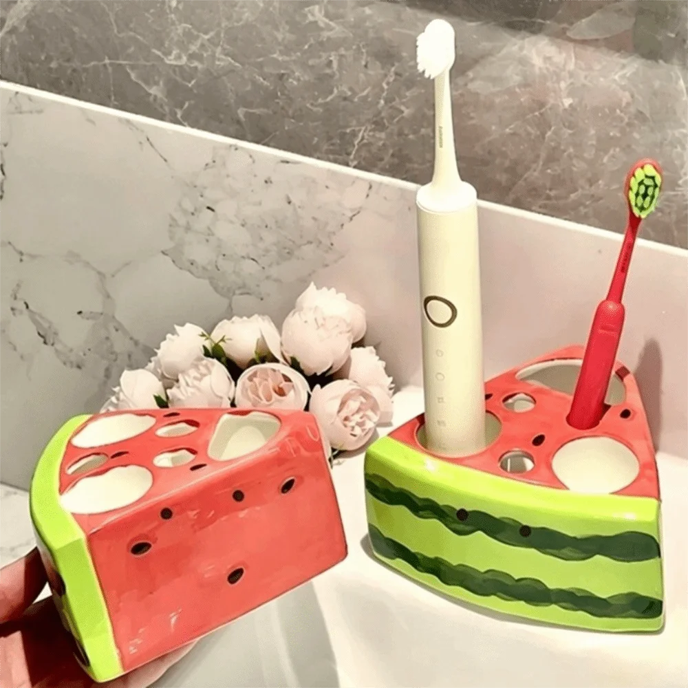 Ceramic Watermelon Toothbrush Holder Waterproof Non Slip Electric Toothbrush Stand Space-Saving Cartoon Toothpaste Storage Rack
Ceramic Watermelon Toothbrush Holder Waterproof Non Slip Electric Toothbrush Stand Space-Saving Cartoon Toothpaste Storage Rack