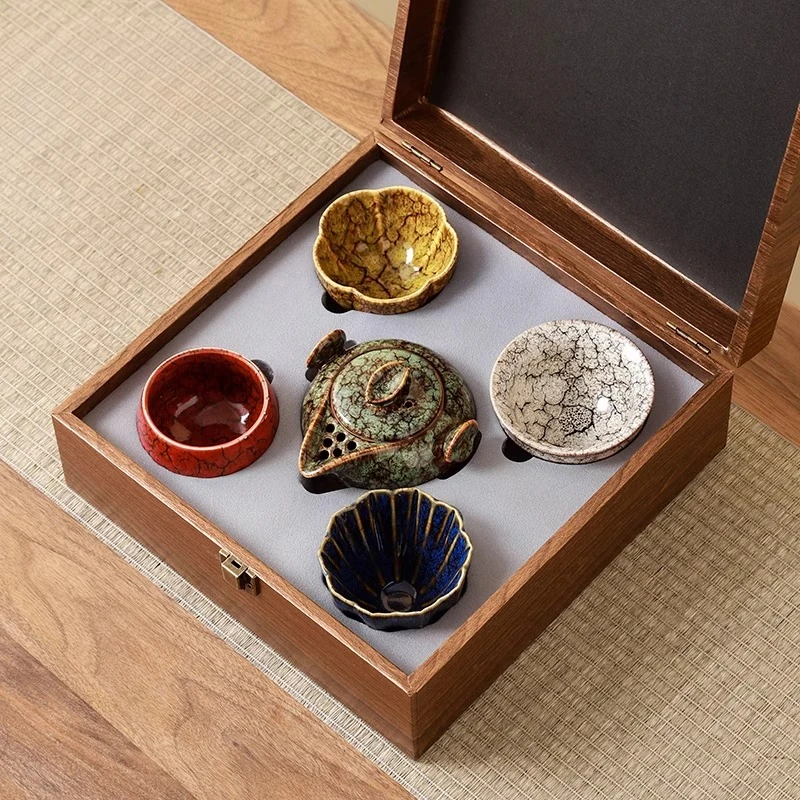 Wuxing teacup tea set, corporate anniversary store celebration gifts
Wuxing teacup tea set, corporate anniversary store celebration gifts