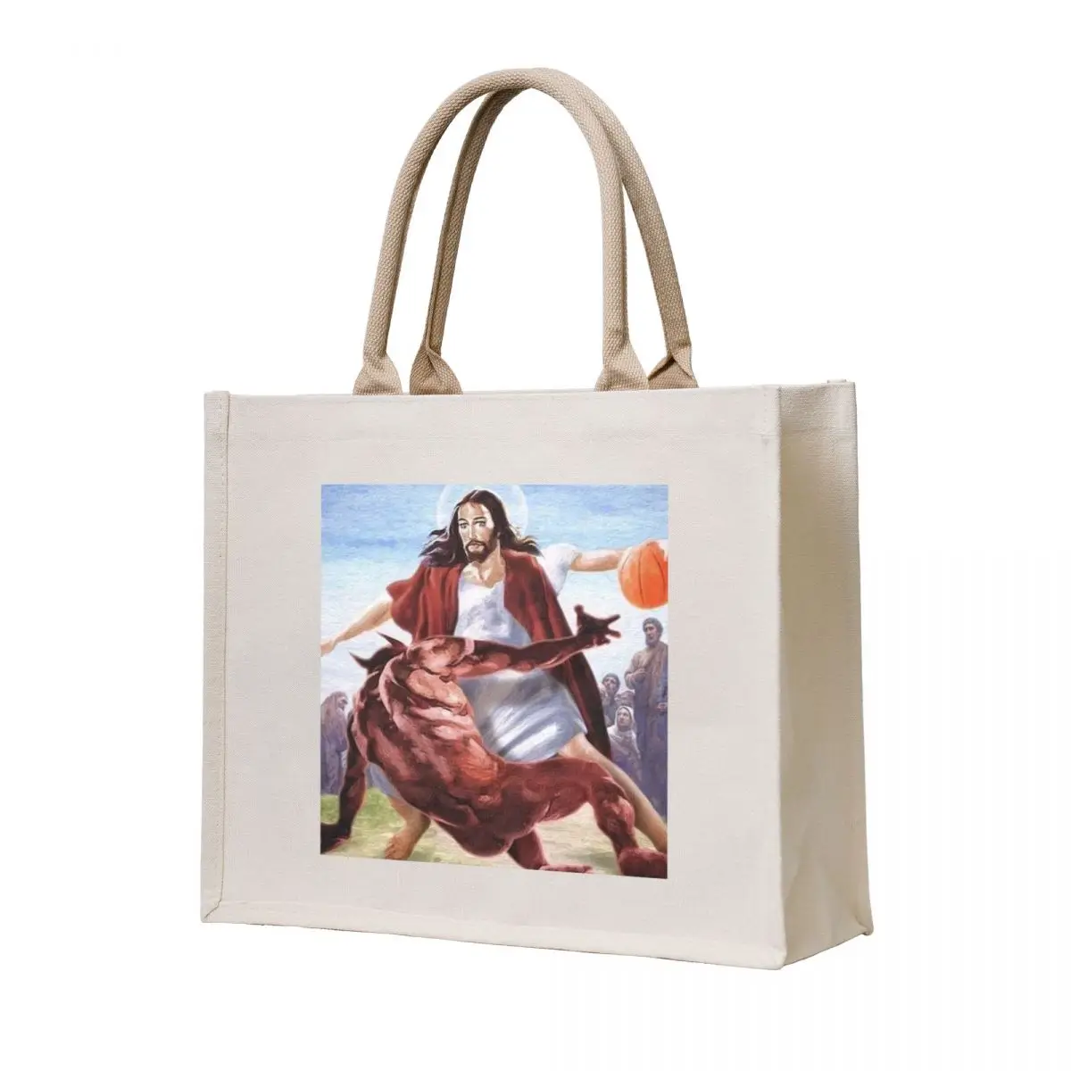 Jesus vs Satan in Basketball Tote Bag large tote bag tote bags cloth bags cute pouch bag
Jesus vs Satan in Basketball Tote Bag large tote bag tote bags cloth bags cute pouch bag