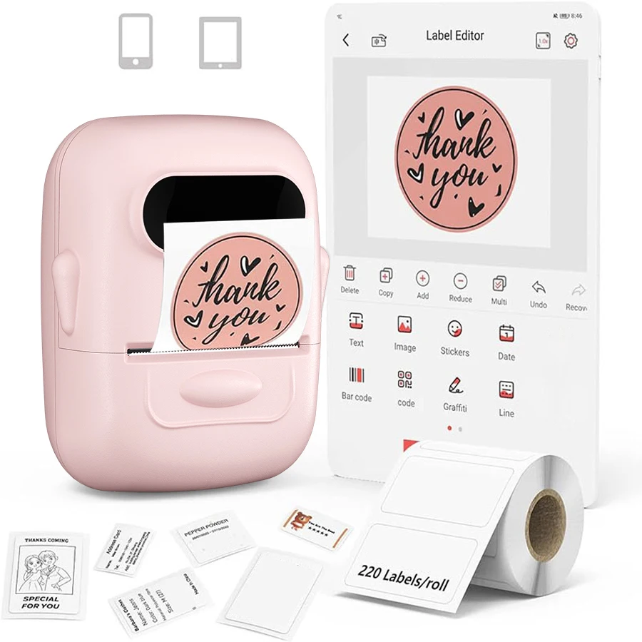 Marklife Thermal Label Printer P50 Protable Bluetooth Wireless Self-Adhesive Printer Tag Price Machine for Office School Kitchen
Marklife Thermal Label Printer P50 Protable Bluetooth Wireless Self-Adhesive Printer Tag Price Machine for Office School Kitchen