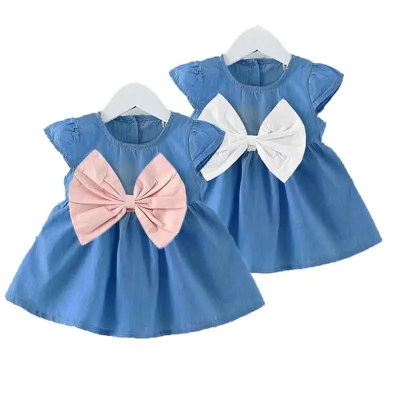 Big Bowknot Toddler Children Dress Solid Denim Baby Vestido Casual Infants Clothing Summer Tutu Kids Baby Clothes for Girls 1-6Y
Big Bowknot Toddler Children Dress Solid Denim Baby Vestido Casual Infants Clothing Summer Tutu Kids Baby Clothes for Girls 1-6Y