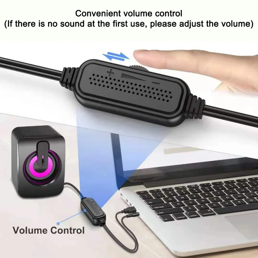 HIFI Stereo USB Wired Computer Speakers for PC with LED Light Microphone Desktop Gaming Sound Box Wholesale Subwoofer Audio
HIFI Stereo USB Wired Computer Speakers for PC with LED Light Microphone Desktop Gaming Sound Box Wholesale Subwoofer Audio