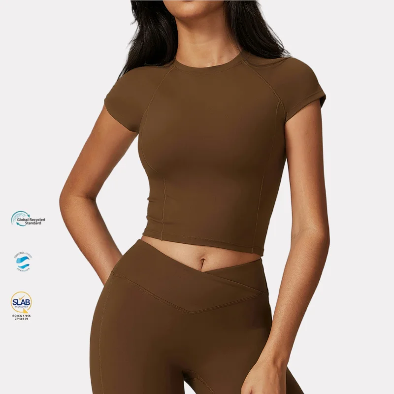 Women Eco Friendly Yoga Shirts Short Sleeve Fitness Running Gym Clothes Workout Dry Fit Breathable High Elastic Sports Top
Women Eco Friendly Yoga Shirts Short Sleeve Fitness Running Gym Clothes Workout Dry Fit Breathable High Elastic Sports Top