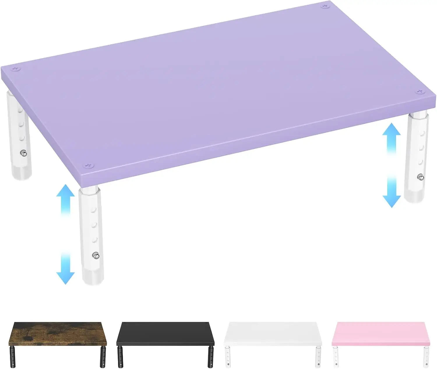 Wood Monitor Stand Riser with 4 Height Adjustable Desk Organizer for Laptop, Workspace Office Decor for Women Purple
Wood Monitor Stand Riser with 4 Height Adjustable Desk Organizer for Laptop, Workspace Office Decor for Women Purple