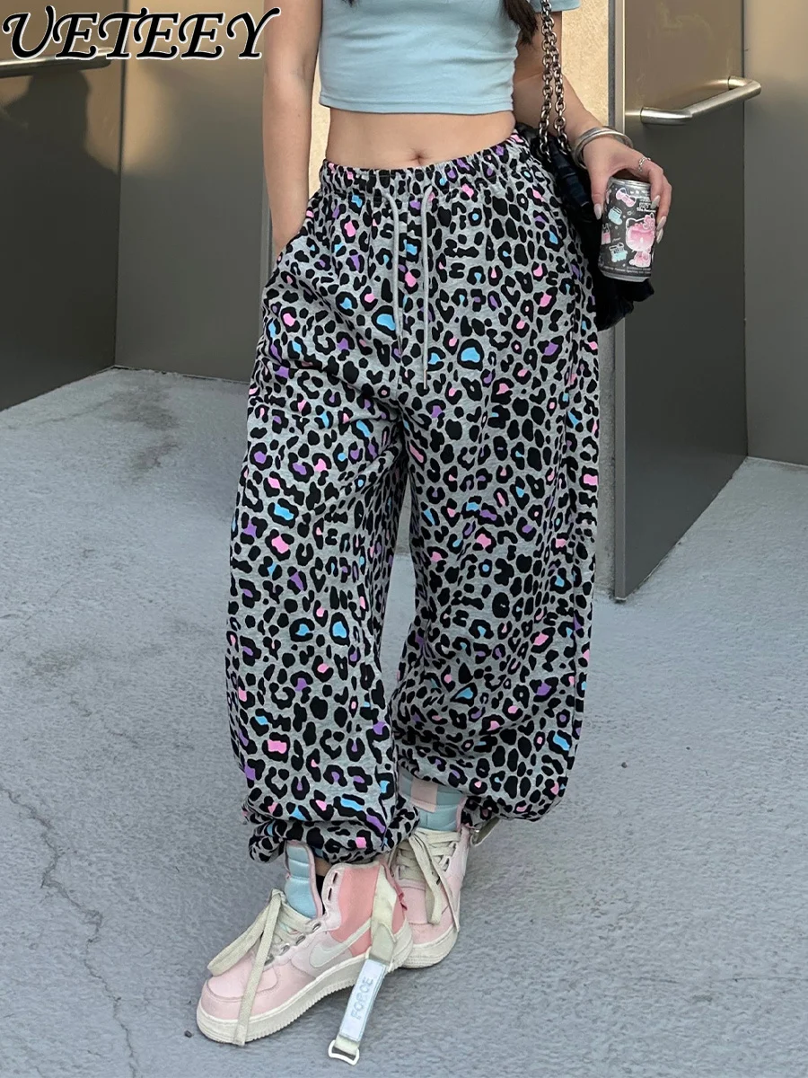 Versatile Leopard Print Casual Women's Wide-leg Cargo Pants Spring Autumn New High-waisted Loose Retro Trousers Sweatpants
Versatile Leopard Print Casual Women's Wide-leg Cargo Pants Spring Autumn New High-waisted Loose Retro Trousers Sweatpants