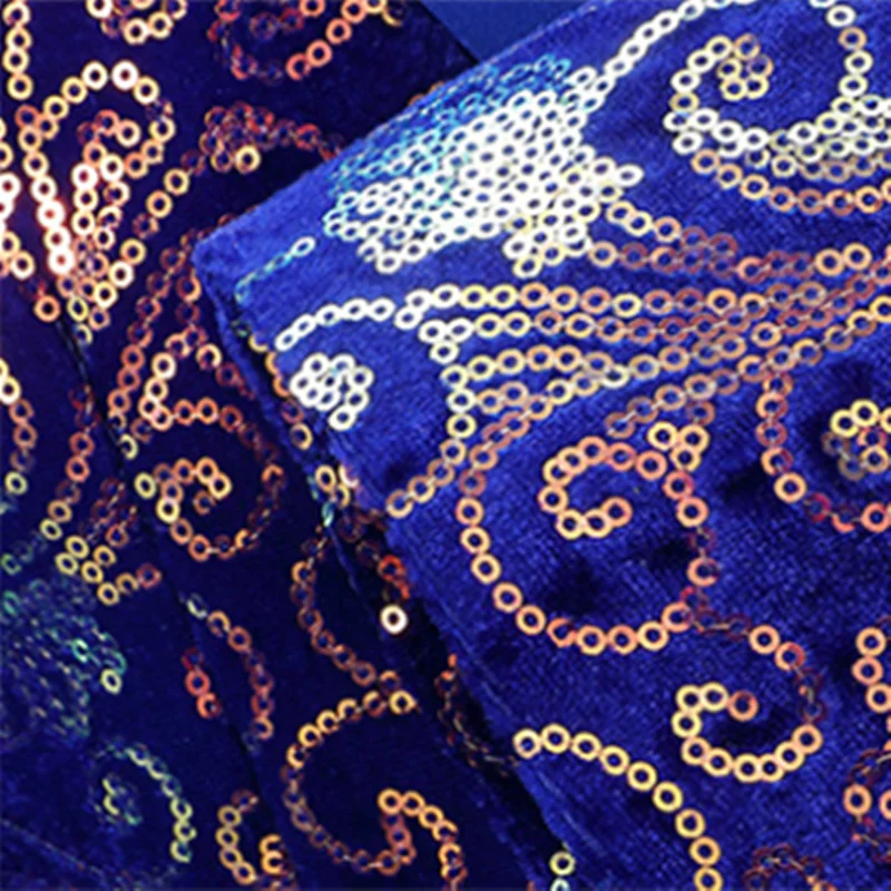 Fashion men gold velvet splicing luxury wedding suit 2 piece black / blue singer host stage performance Blazer and pants
Fashion men gold velvet splicing luxury wedding suit 2 piece black / blue singer host stage performance Blazer and pants