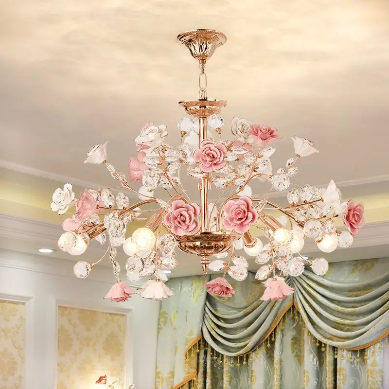 Living room lights, dining room, bedroom hall, duplex building, French style countryside ceramic luxury crystal chandelier
Living room lights, dining room, bedroom hall, duplex building, French style countryside ceramic luxury crystal chandelier