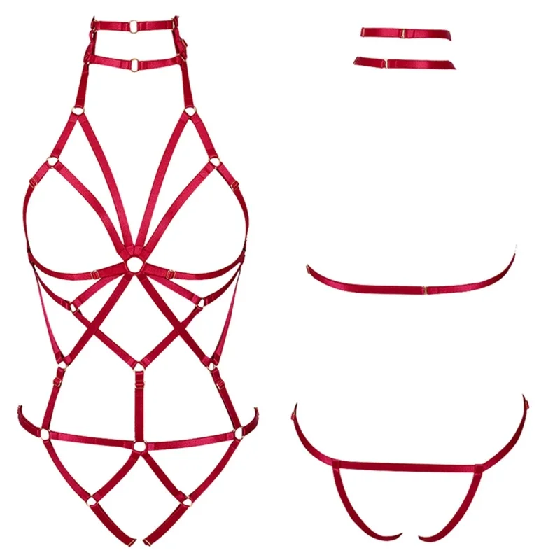 Women Sexy Lingerie Body Harness Bra Full Set Punk Goth Night Rave Body Cage Top Panties Suspender Adjust Garter Belt
Women Sexy Lingerie Body Harness Bra Full Set Punk Goth Night Rave Body Cage Top Panties Suspender Adjust Garter Belt
