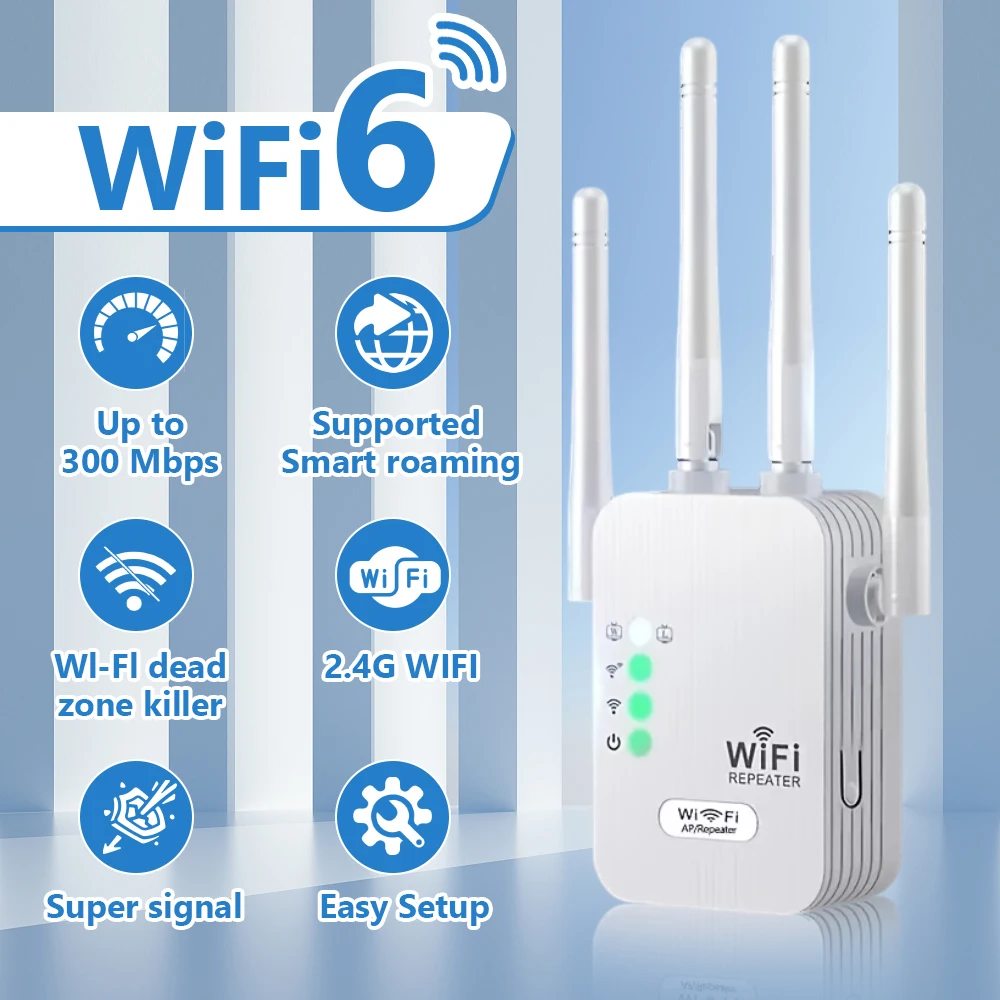Домашний двухдиапазонный усилитель сигнала Wi-Fi, удлинитель Wi-Fi с 4 антеннами, большой радиус действия до 9880 кв. футов и 45 устройств
Домашний двухдиапазонный усилитель сигнала Wi-Fi, удлинитель Wi-Fi с 4 антеннами, большой радиус действия до 9880 кв. футов и 45 устройств