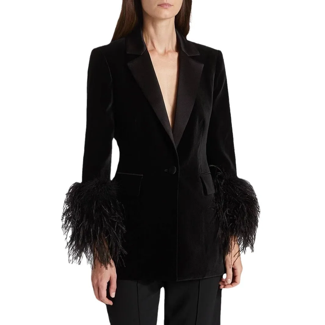 Spring Autumn Single Button Suit Temperament Lapel Irregular Simple Black Slim Fit Jacket black blazer outerwears blazer luxury
Spring Autumn Single Button Suit Temperament Lapel Irregular Simple Black Slim Fit Jacket black blazer outerwears blazer luxury