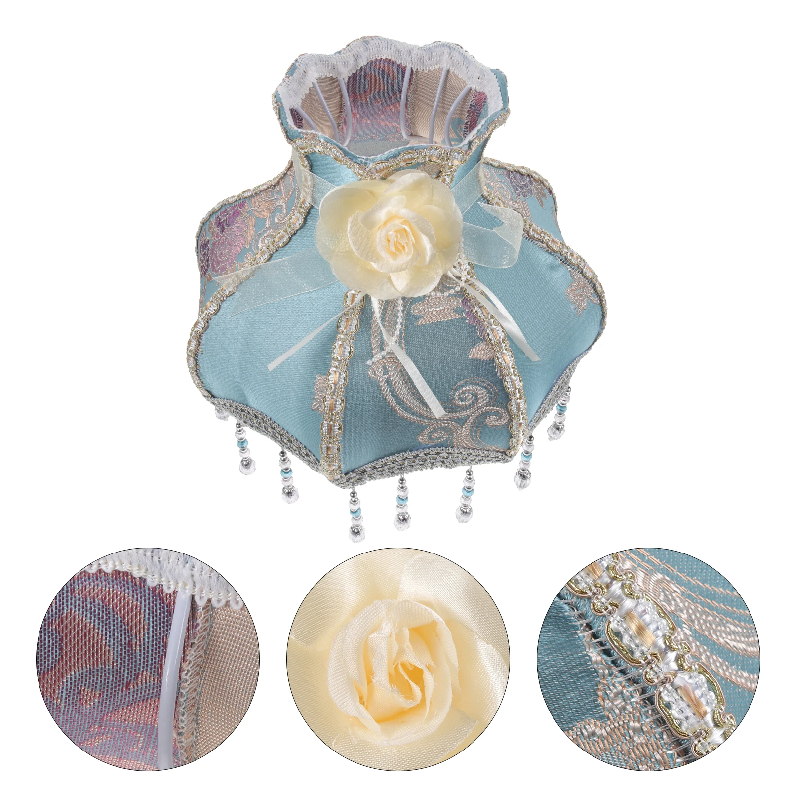 Fabric Lamp Shade Desk Light Cover European Vintage Bead Flower Decor Replacement For Bedroom Living Room Scallop Dome Floor
Fabric Lamp Shade Desk Light Cover European Vintage Bead Flower Decor Replacement For Bedroom Living Room Scallop Dome Floor