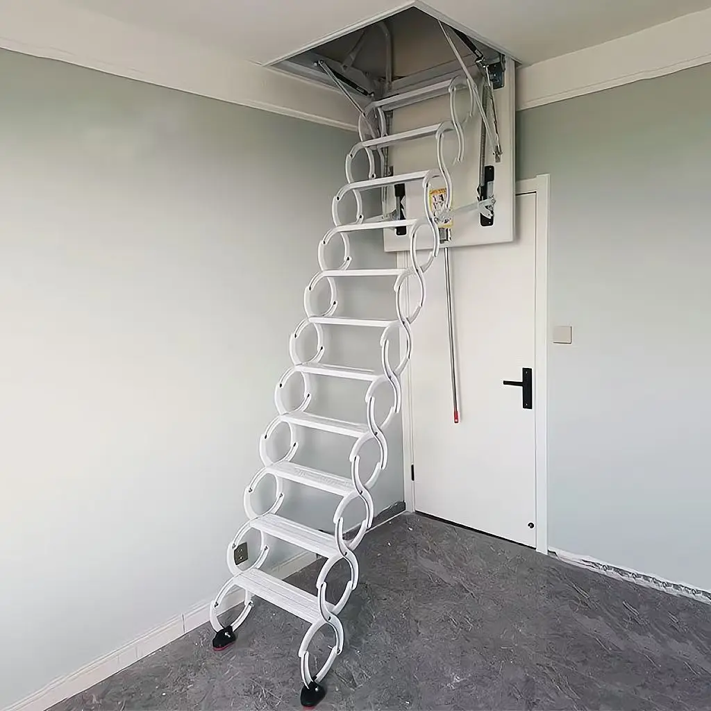 Applicable to Telescopic Attic Ladder Electric Loft Ladder with Handrail Steel Flexible Attic Stairs/ Metal Loft Ladders
Applicable to Telescopic Attic Ladder Electric Loft Ladder with Handrail Steel Flexible Attic Stairs/ Metal Loft Ladders