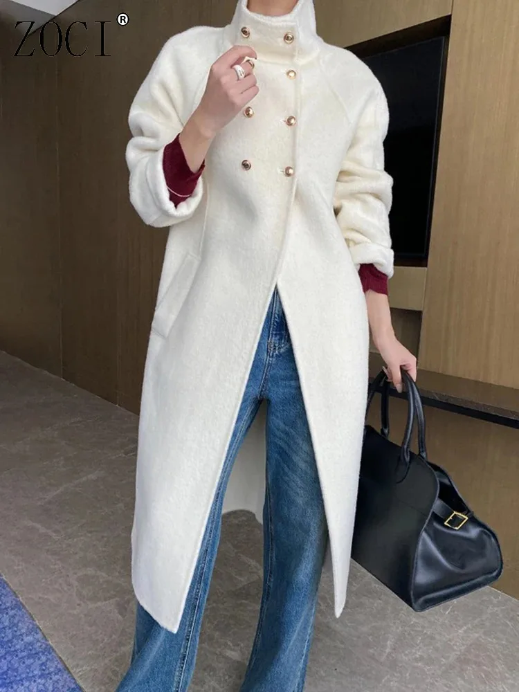 ZOCI Turtleneck Woolen Coats For Women Solid Double Breasted Thick Warm Long Outwear Office Lady 2024 Winter New FC1195
ZOCI Turtleneck Woolen Coats For Women Solid Double Breasted Thick Warm Long Outwear Office Lady 2024 Winter New FC1195