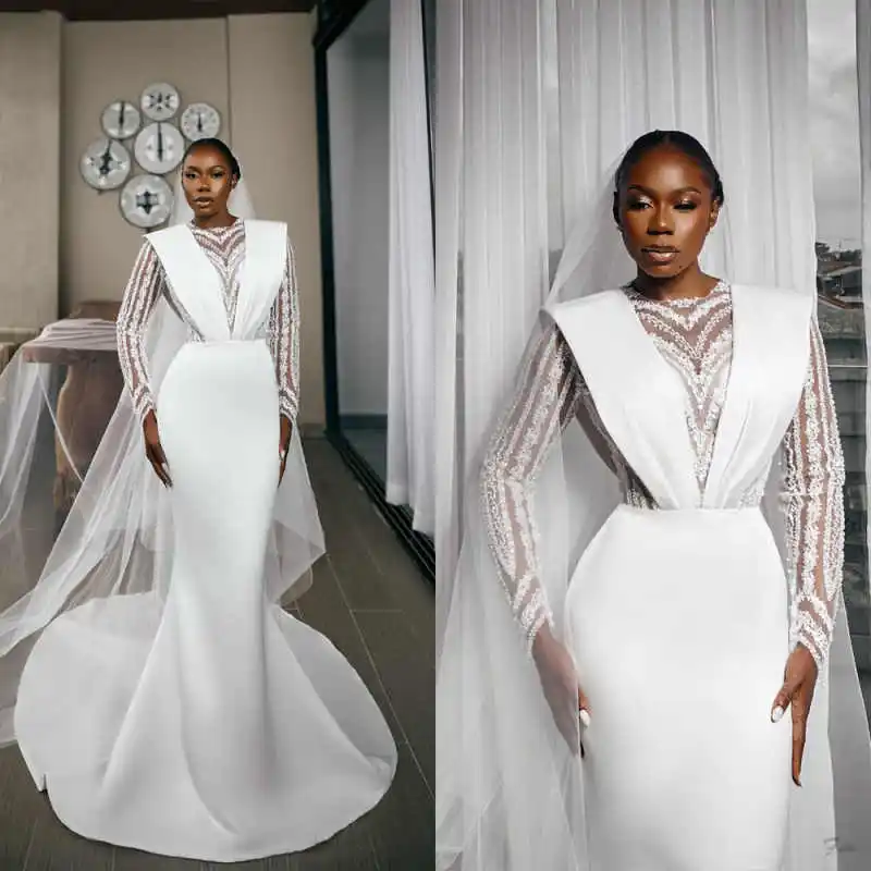 Exquisite Mermaid Wedding Dresses Long Sleeve O-Neck Lace 3D Appliques Bride Gown Customized Vestido De Novia
Exquisite Mermaid Wedding Dresses Long Sleeve O-Neck Lace 3D Appliques Bride Gown Customized Vestido De Novia