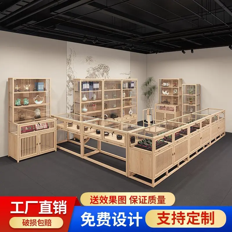 Custom. Style Solid Wood Jewelry Box Display Cabinet Jewelry Show Jade Showcase Crafts Closet Shelf Zhongdao Displa
Custom. Style Solid Wood Jewelry Box Display Cabinet Jewelry Show Jade Showcase Crafts Closet Shelf Zhongdao Displa