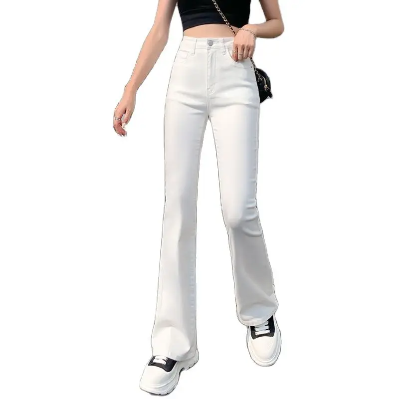 High Street Flared Jeans Woman High Waist Denim Trousers Female Blue White Elastic Skinny Fashion Classic Leisure Wide Leg Pants
High Street Flared Jeans Woman High Waist Denim Trousers Female Blue White Elastic Skinny Fashion Classic Leisure Wide Leg Pants