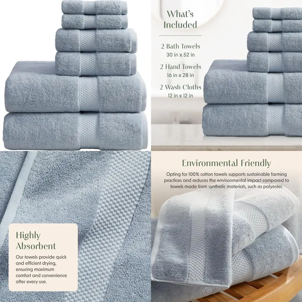 Набор из 6 синих банных полотенец | Премиальный хлопок | Впитывающий и быстросохнущий | Сертифицировано Oeko-TEX | Синие полосы
Набор из 6 синих банных полотенец | Премиальный хлопок | Впитывающий и быстросохнущий | Сертифицировано Oeko-TEX | Синие полосы