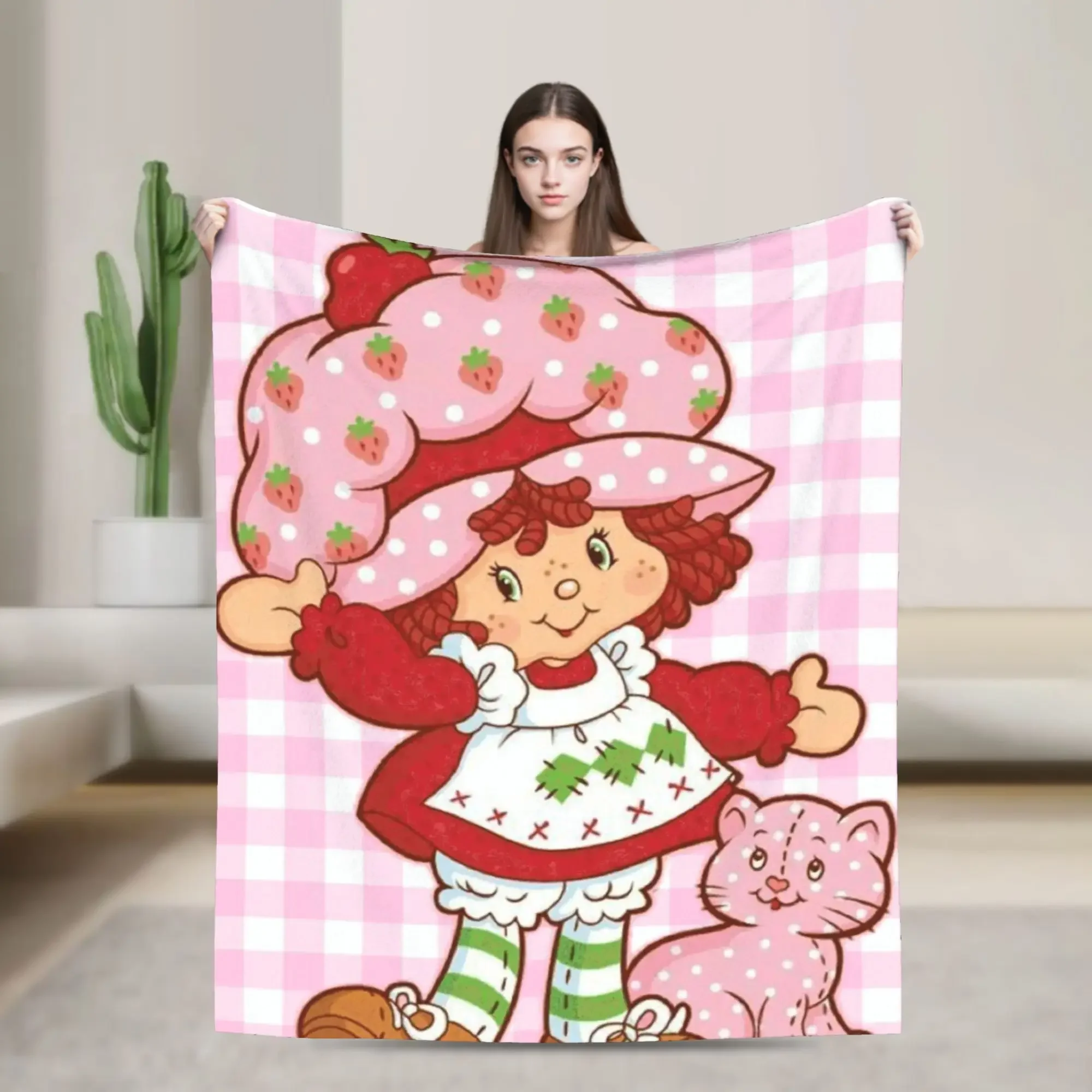 Cute Strawberry Shortcakes Girl Flannel Blanket Winter Warm Throw Blanket for Girls Boys Novelty Bedspread Sofa Bed Cover
Cute Strawberry Shortcakes Girl Flannel Blanket Winter Warm Throw Blanket for Girls Boys Novelty Bedspread Sofa Bed Cover
