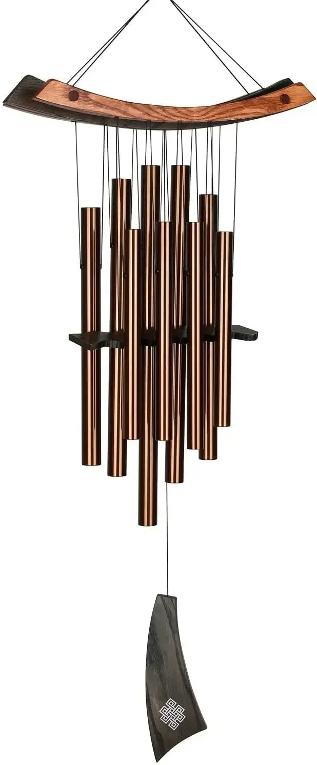 34" Bronze Wind Chime for Outdoor Decor, Harmonic Sound, Garden Patio Porch Decoration
34" Bronze Wind Chime for Outdoor Decor, Harmonic Sound, Garden Patio Porch Decoration