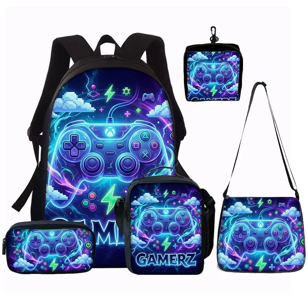 1/2/3/4/5pcs game console pattern backpack large capacity backpack messenger bag pencil case perfect gift
1/2/3/4/5pcs game console pattern backpack large capacity backpack messenger bag pencil case perfect gift