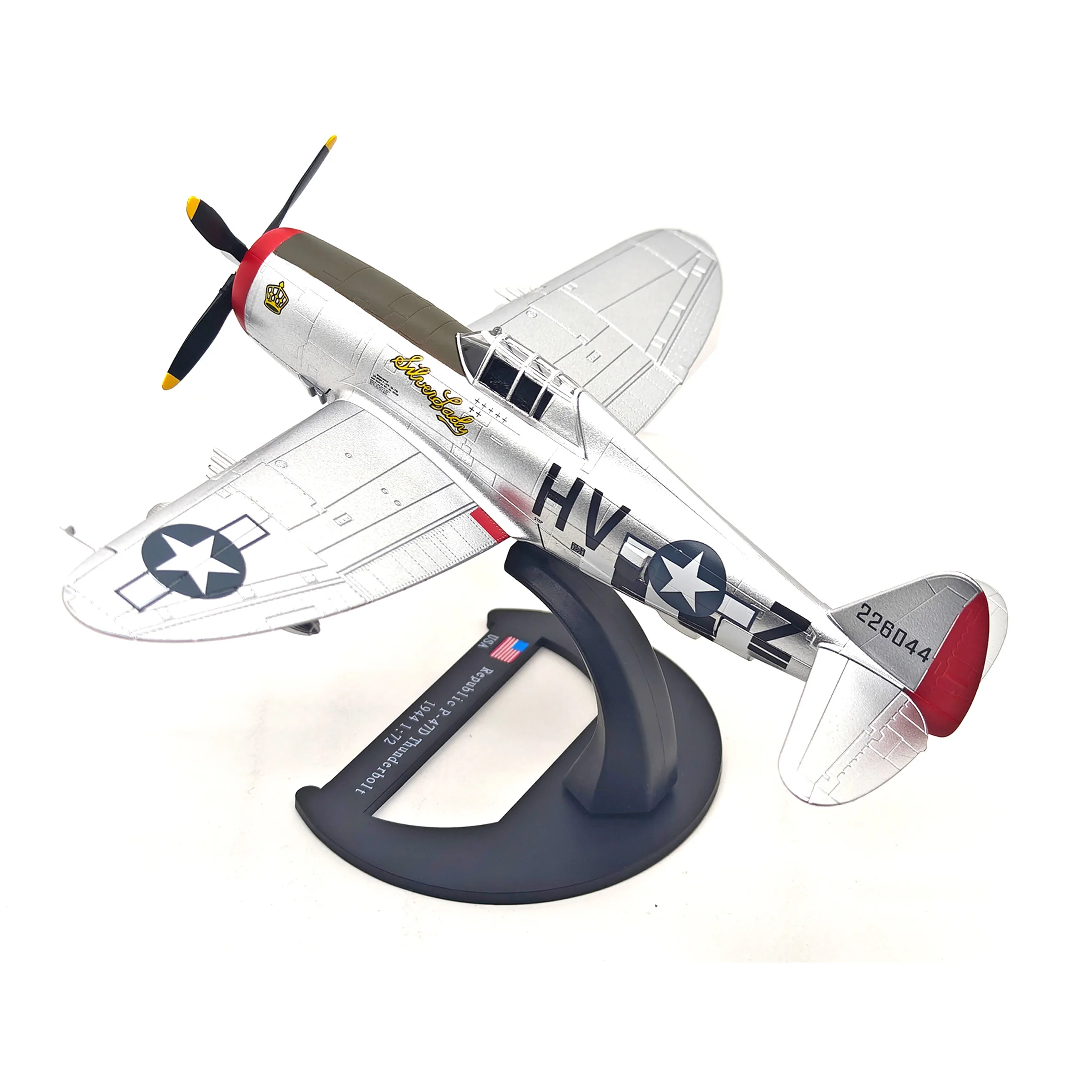 Spot 1: 72 WW2 US P-47D fighter model 1944 (flight attitude) static finished model
Spot 1: 72 WW2 US P-47D fighter model 1944 (flight attitude) static finished model