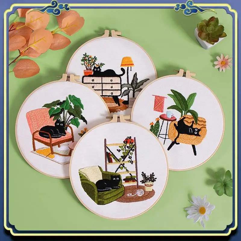 A56P-5 Наборов для вышивания для начинающих и взрослых, набор для ручной вышивки включает в себя кот для отдыха, пяльцы, цветные нити, инструменты
A56P-5 Наборов для вышивания для начинающих и взрослых, набор для ручной вышивки включает в себя кот для отдыха, пяльцы, цветные нити, инструменты