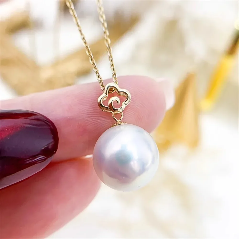 DIY Pearl Accessories G18K Yellow & White Gold Pendant Empty Tray Fashion Necklace Pendant Female Fit 9-13mm Beads G046
DIY Pearl Accessories G18K Yellow & White Gold Pendant Empty Tray Fashion Necklace Pendant Female Fit 9-13mm Beads G046